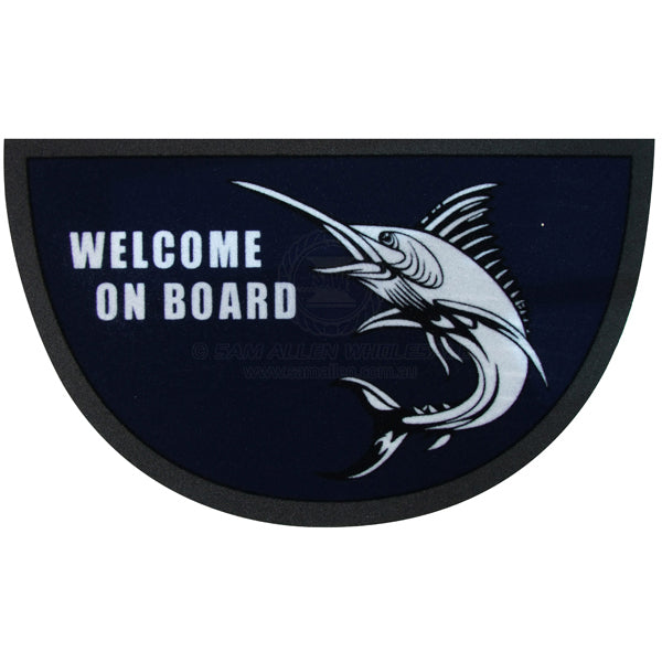 Mat polyurethane marlin motif semi-circle 680 x 400mm