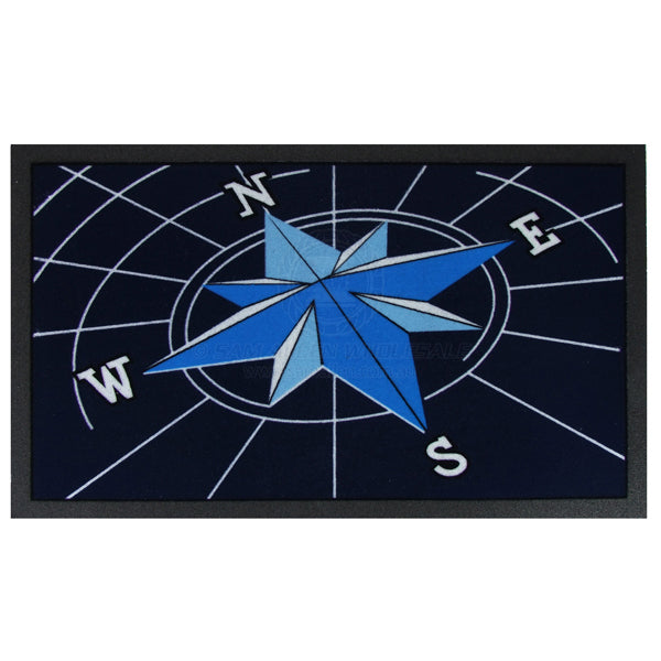 Mat polyurethane compass rose motif rectangle 680 x 400mm