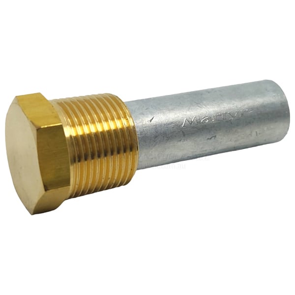Anode zinc engine with brass plug Uni 78 x 19mm x 3/4 BSP - pack of 5 | Sam Allen
