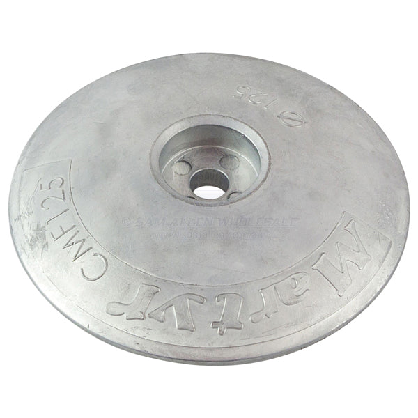 Anode zinc rudder 125mm diam pair