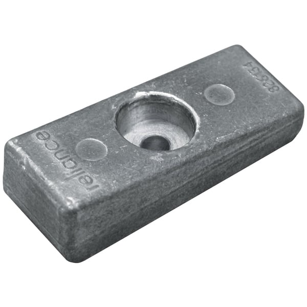 Anode zinc outboard Mercury/Honda wedge block 77 x 28 x 23mm | Sam Allen