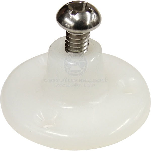 Canopy side mount nylon round white - pack of 10 | Sam Allen