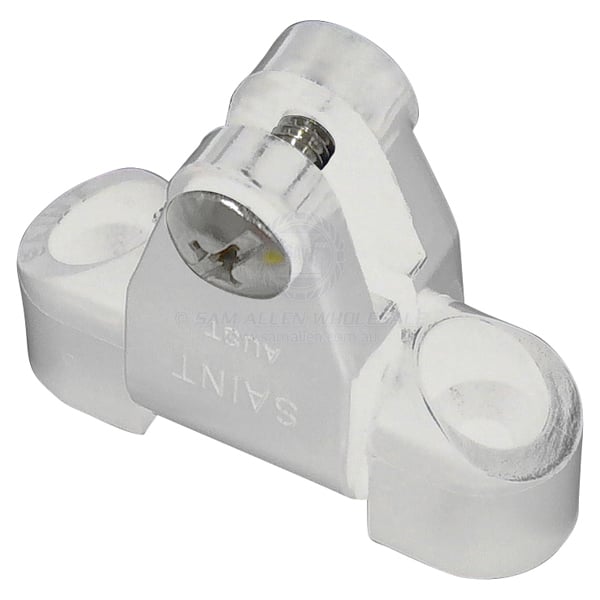 Canopy deck mount nylon hinged with 1/4 UNC SS MT white | Sam Allen