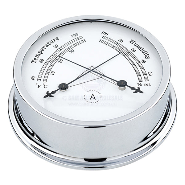 Thermometer/hygrometer Autonautic Pacific 120mm base chromed brass