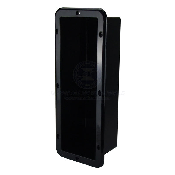 Storage box recessed side mount black ASA plastic 464 x 196mm | Sam Allen