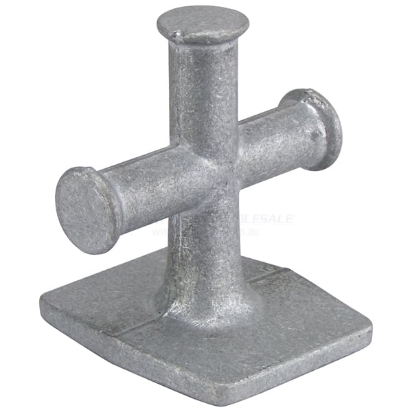 Bollard cross cast aluminium weld-on 100mm | Sam Allen