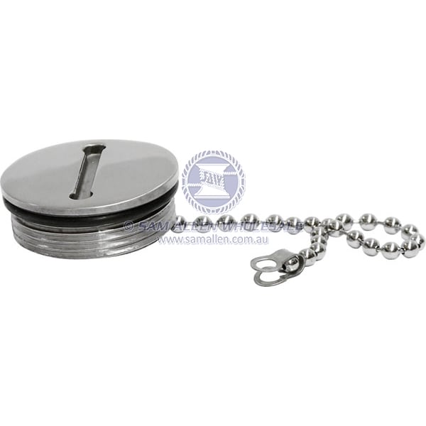 Deck filler replacement cap SS 1-1/4 BSPM suit 1-1/2 ID hose size | Sam Allen