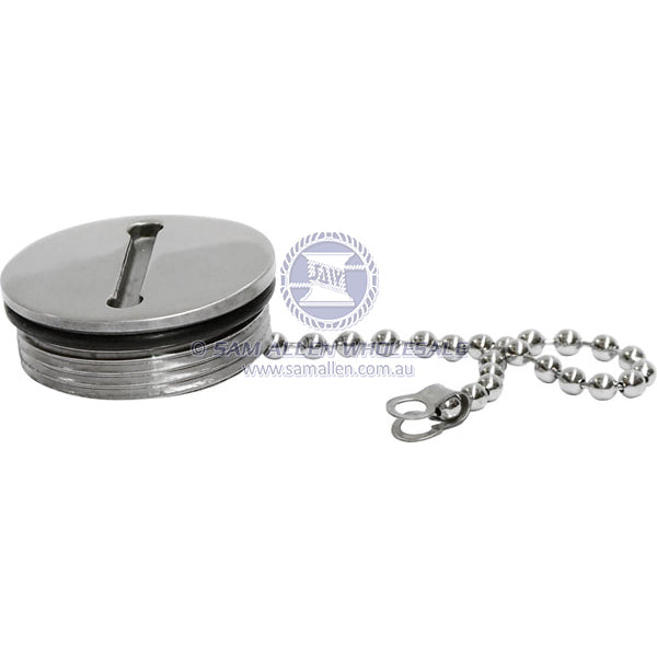 Deck filler replacement cap SS 1-1/2 BSPM suit 2 ID hose size | Sam Allen