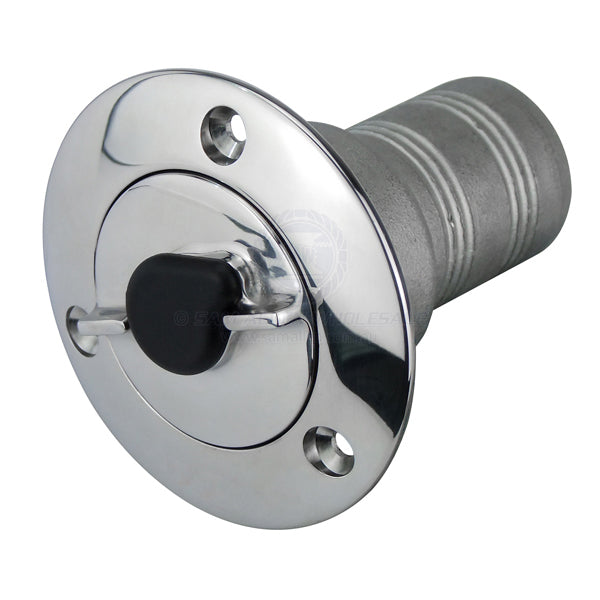 Deck filler G316 SS lockable 90° suit 1-1/2 ID hose blank