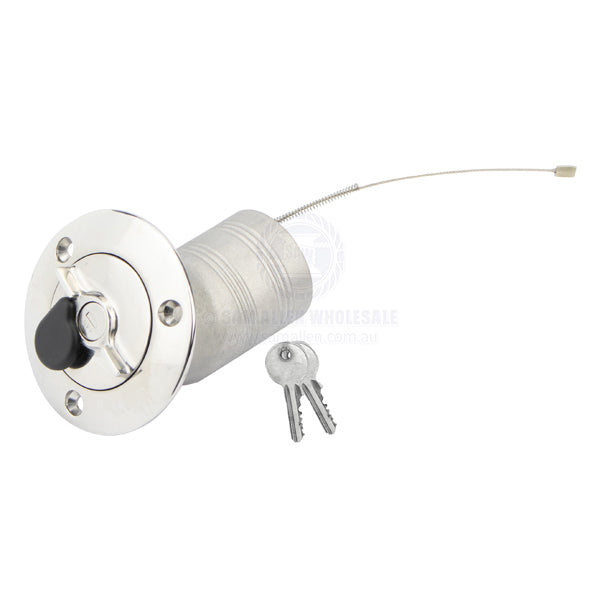 Deck filler G316 SS lockable 30° suit 2 ID hose blank | Sam Allen