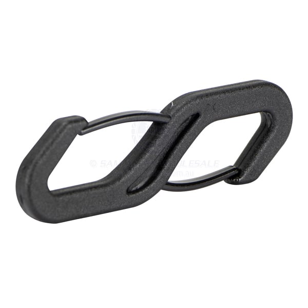 Hook snap black nylon double back to back 85mm | Sam Allen