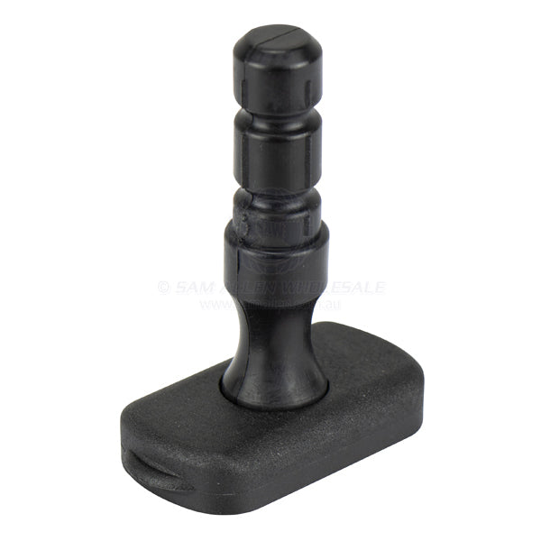 Tiller extension universal flexible joint black nylon with cover plate | Sam Allen