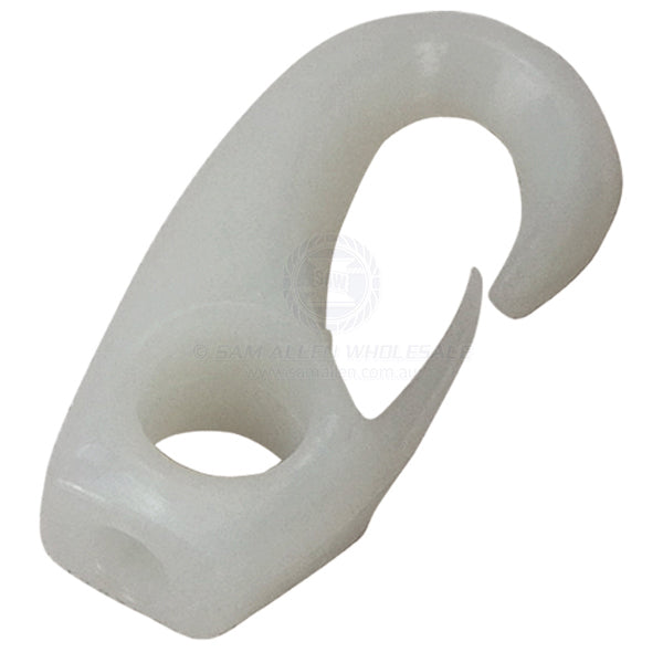 Hook nylon shock cord suit 6-8mm white - pack of 10 | Sam Allen