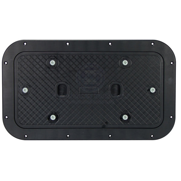 Hatch access heavy duty water tight black acetal plastic 600 x 350mm