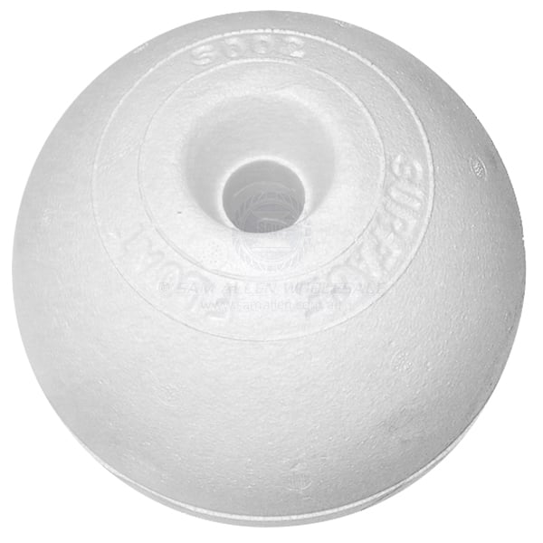 Float polystyrene round 300mm diam white- pack of 6 | Sam Allen