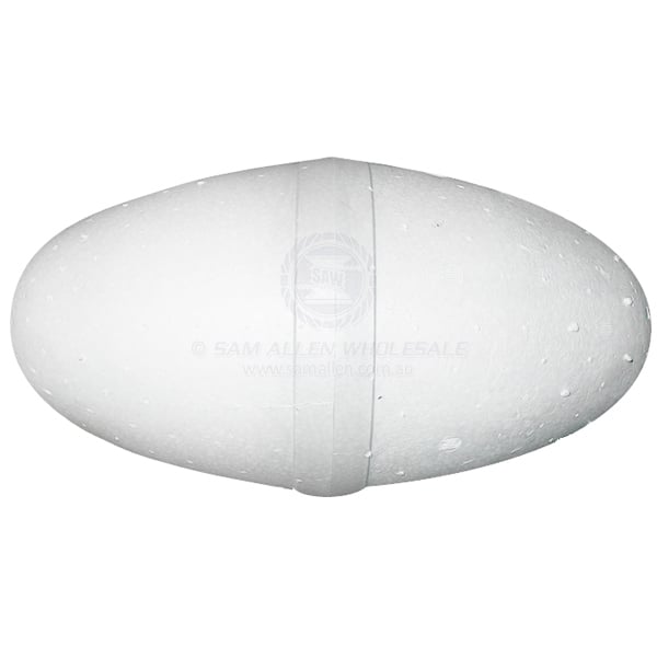 Float polystyrene football 300 X 150mm white | Sam Allen
