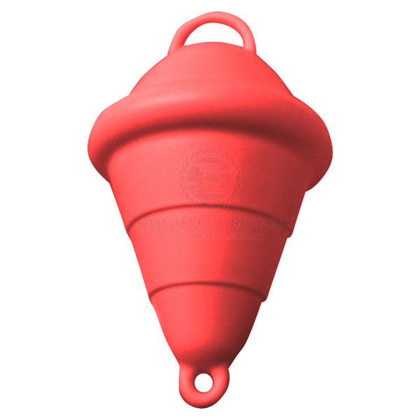 Buoy polyethylene 375mm foam filled with handle red | Sam Allen