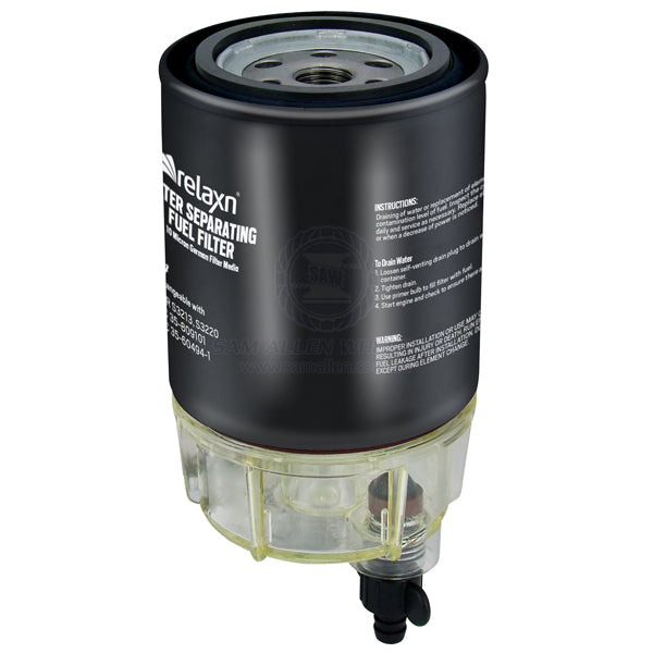 Fuel filter element & clear bowl Relaxn 10 mic Mercury - pack of 24 | Sam Allen