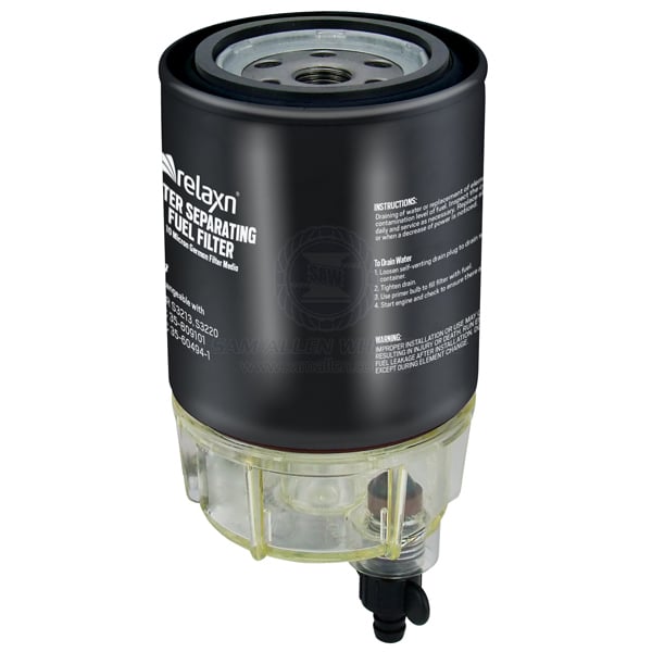 Fuel filter element & clear bowl Relaxn 10 micron Mercury thread | Sam Allen