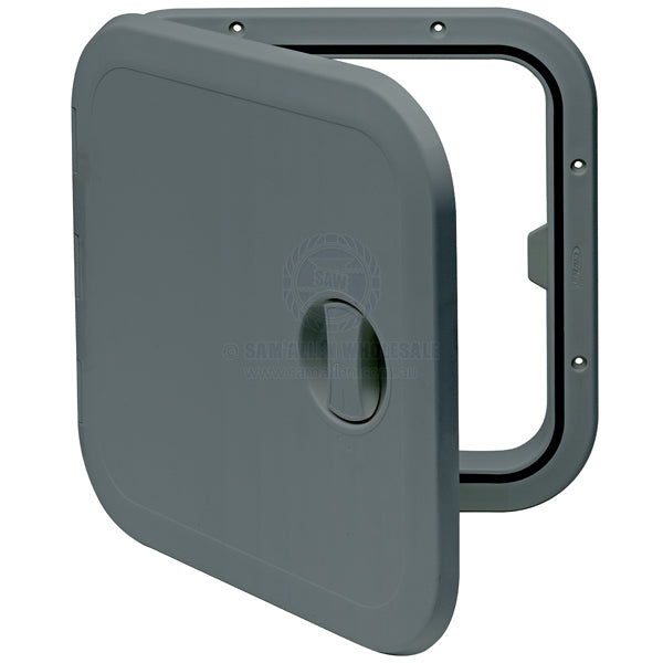 Hatch access Can SB grey ASA hinge option 373 X 373mm