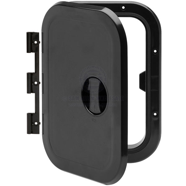 Hatch access Can SB black ASA hinge option 373 X 270mm - pack of 10