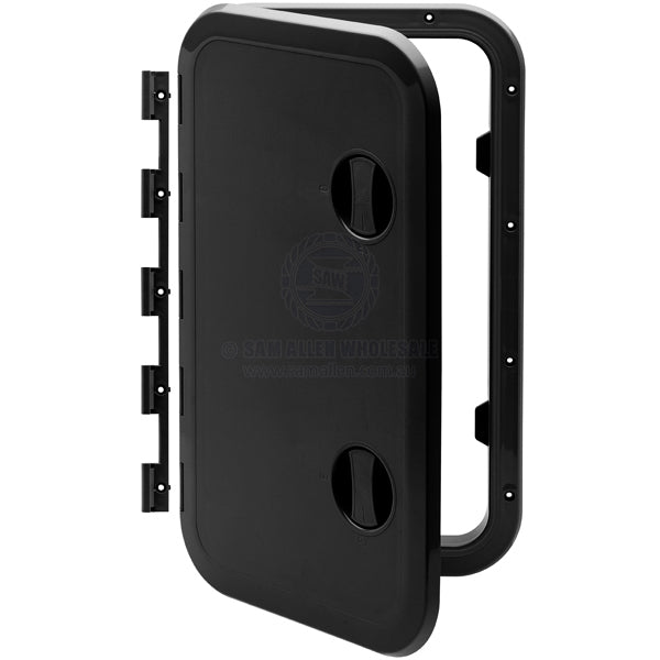 Hatch access Can SB black ASA hinge option 606 X 357mm