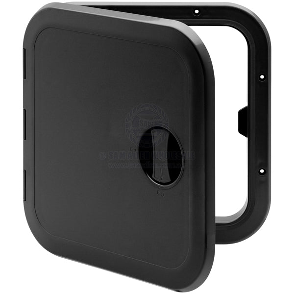 Hatch access Can SB black ASA hinge option 373 X 373mm - pack of 10