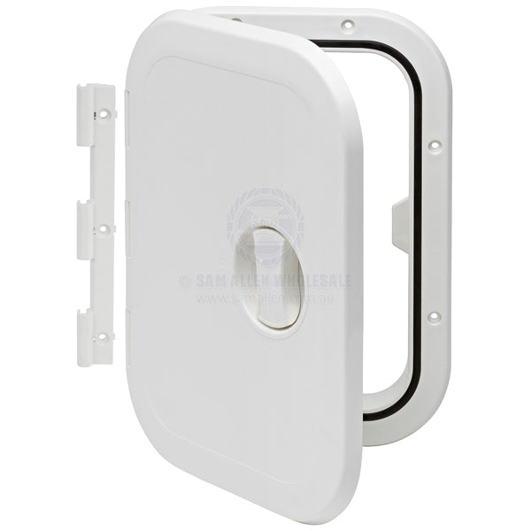 Hatch access Can SB white ASA hinge option 373 X 270mm - pack of 10