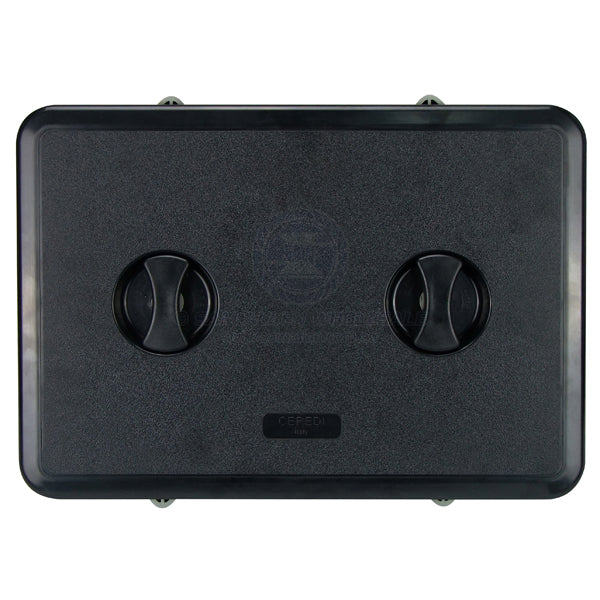 Hatch access Nautylus black ASA plastic 436 x 306mm