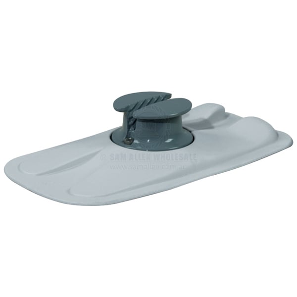 Inflatable dinghy bow bollard round V cleat rubber light grey | Sam Allen