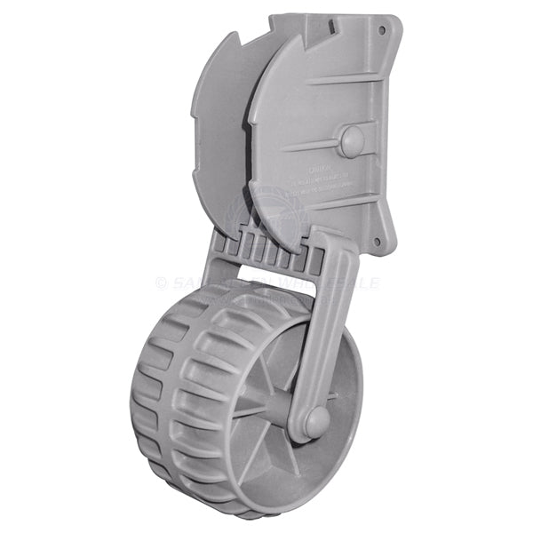 Dinghy dolly wheels transom mount grey polyethylene - pair