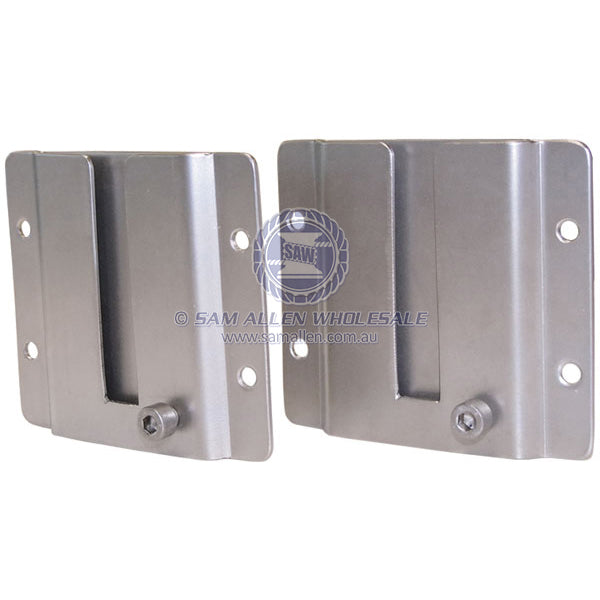Inflatable dinghy snap davit quick release plates SS pair | Sam Allen