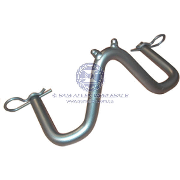 Inflatable dinghy snap davit W bar SS with clips suit pad each | Sam Allen