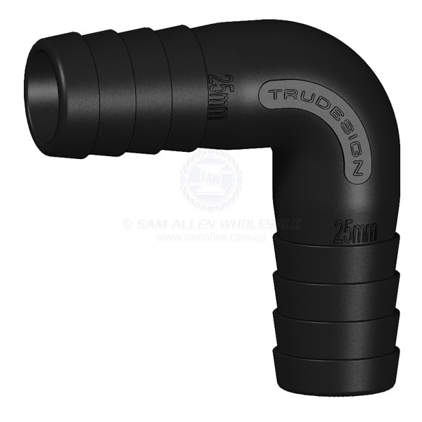 Hose joiner Trudesign black 90° elbow 1 x 1 | Sam Allen