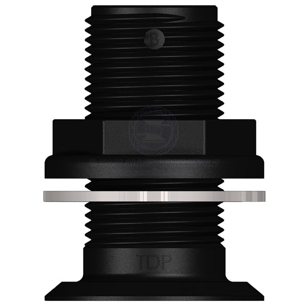 Skin fitting Trudesign black recessed full thread 1 BSPM