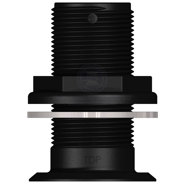 Skin fitting Trudesign black recessed full thread 1-1/4 BSPM