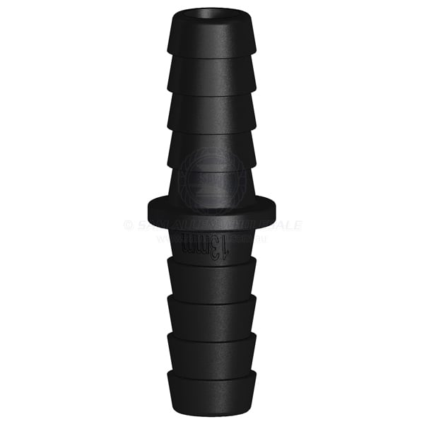 Hose joiner Trudesign black straight 1/2 x 1/2 | Sam Allen