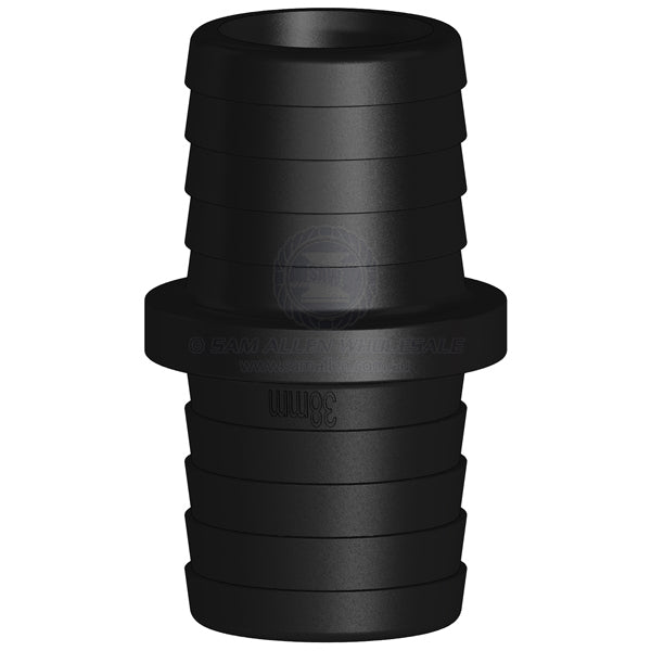 Hose joiner Trudesign black straight 1-1/2 x 1-1/2 | Sam Allen