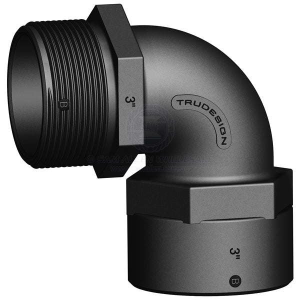 Coupling Trudesign black 90° elbow 3 BSPF x 3 BSPM