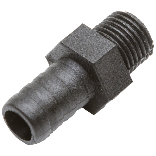 Hose tail nylon straight fuel resistant 1/4 BSPPM x 10mm black | Sam Allen