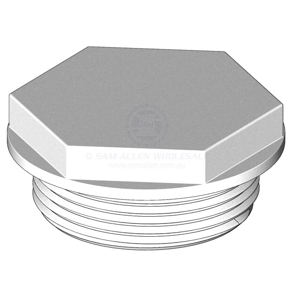 Plug Trudesign white 1-1/2 BSPM | Sam Allen