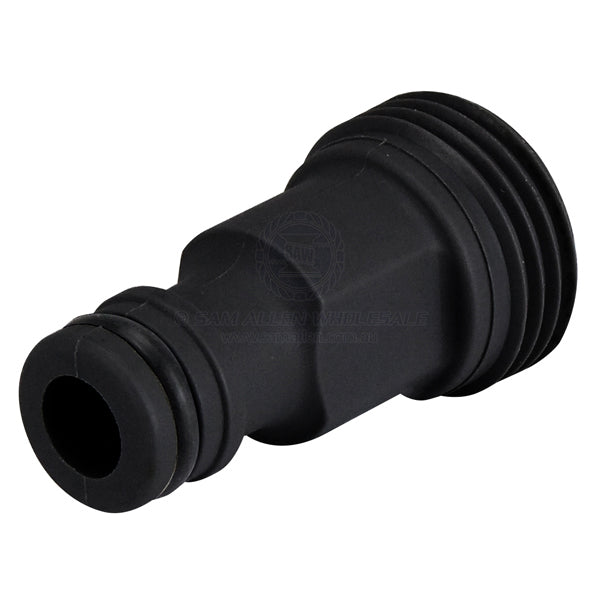 Hose connector Trudesign black long 3/4 BSPM x garden hose snap-on | Sam Allen