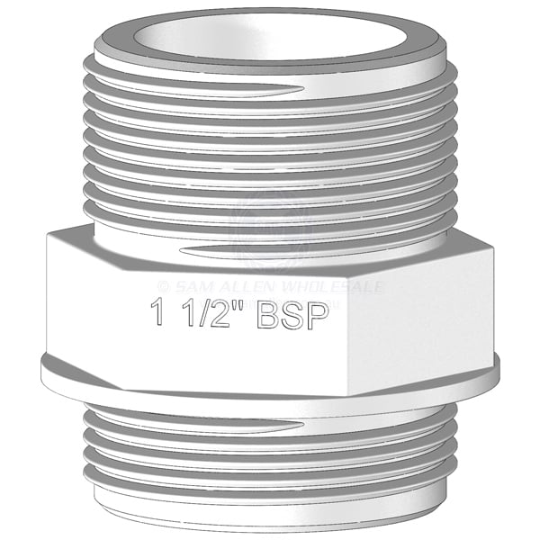 Nipple Trudesign white Aquavalve 1-1/2 BSPM | Sam Allen