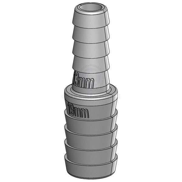 Hose joiner Trudesign white straight 1/2 x 3/4 | Sam Allen