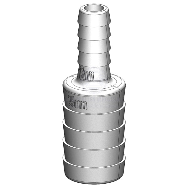 Hose joiner Trudesign white straight 1/2 x 1 | Sam Allen