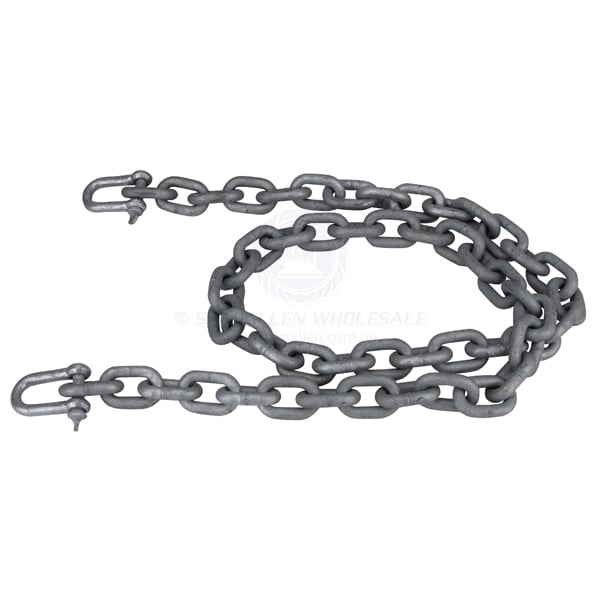 Anchor chain kit 4m x 8mm general link chain & 2 x 10mm D shackles | Sam Allen