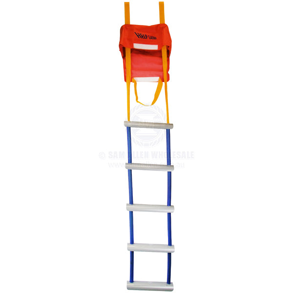 Ladder emergency folding 5 plastic steps with carry case 1340mm | Sam Allen