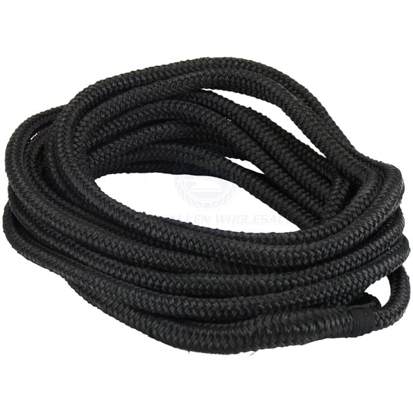 Mooring line braided polyester black with eye 10mm x 3m | Sam Allen