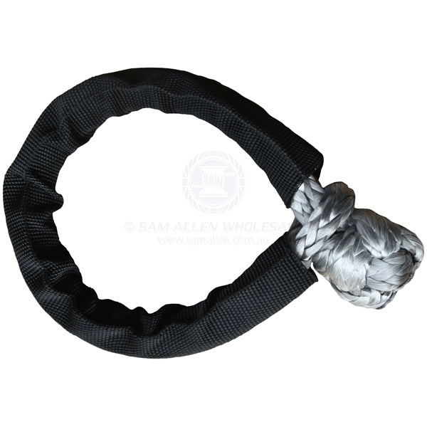Soft shackle UHMWPE 6mm x 150mm grey with sleeve 4900kg - pair