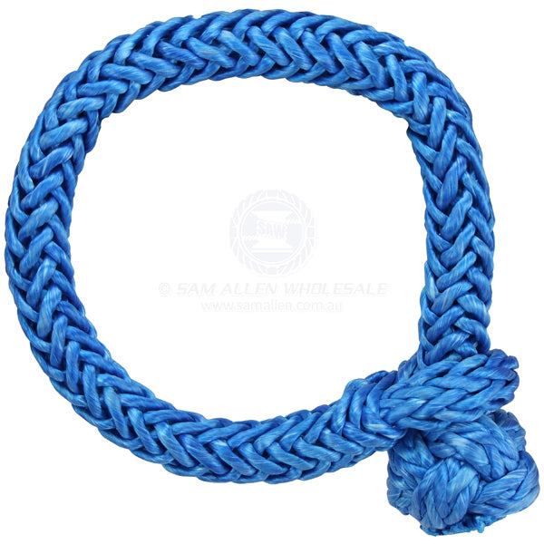 Soft shackle UHMWPE 12mm x 150mm blue no sleeve 14000kg - single